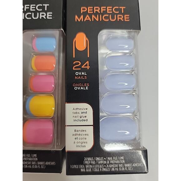 Sally Hansen Salon Effects Perfect Manicure Press On Nail Kit Oval Square X2 - Picture 3 of 6